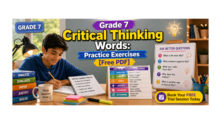 Grade 7 Critical Thinking Words: Practice Exercises [Free PDF]