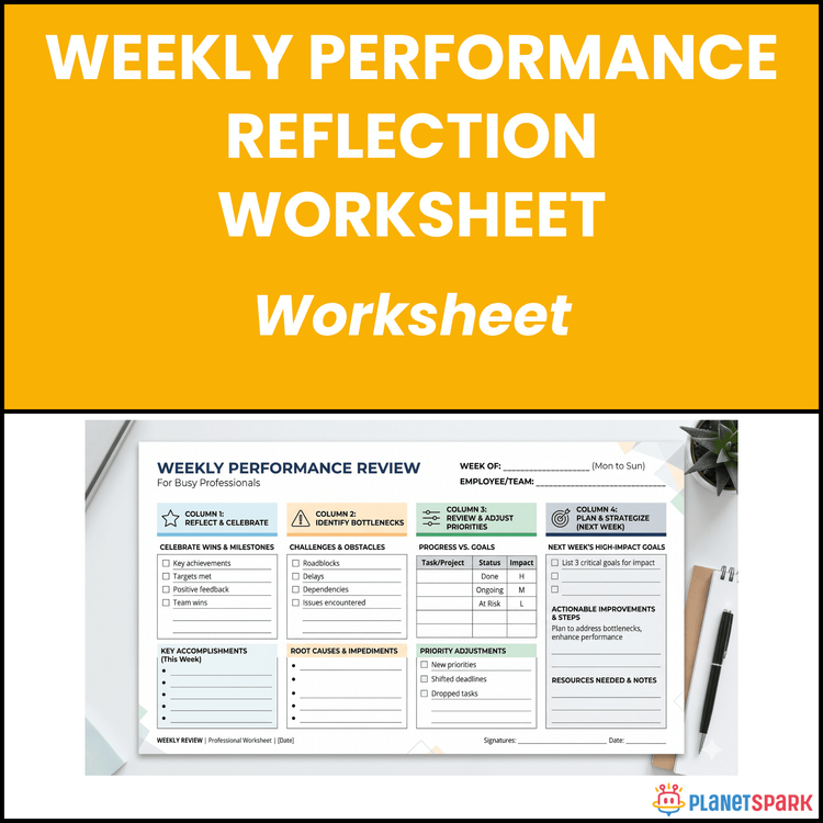 Weekly Performance Reflection Worksheet