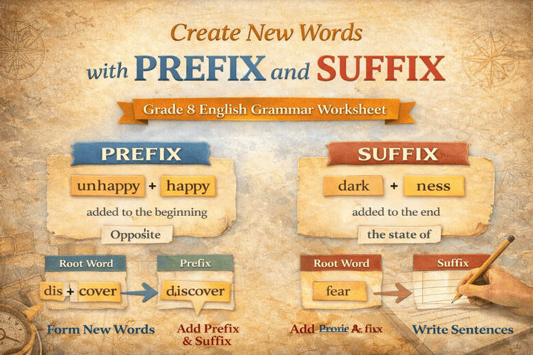 Word Formation Practice: Prefixes & Suffixes for Grade 8 PDF