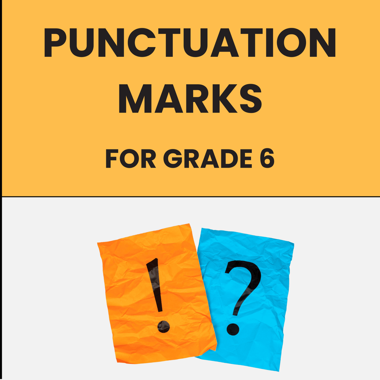 Punctuation Marks Worksheet for Grade 6