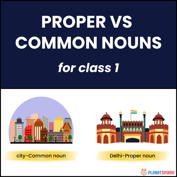 Class One English Worksheet: Proper and Common Nouns