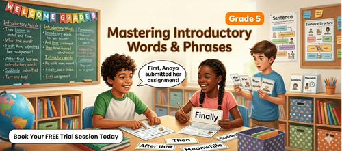 Introductory Words and Phrases Practice | Grade 5 PDF