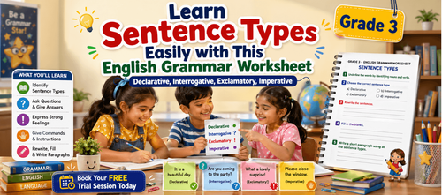 Declarative, Imperative & More: Grade 3 Sentence Types PDF