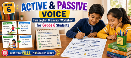 Grade 6 Active and Passive Voice Exercises for Grammar Practice
