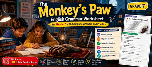 The Monkey’s Paw Story Exercises With Answers – Grade 7