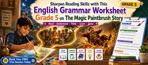 The Magic Paintbrush Story Worksheet PDF – Grade 5