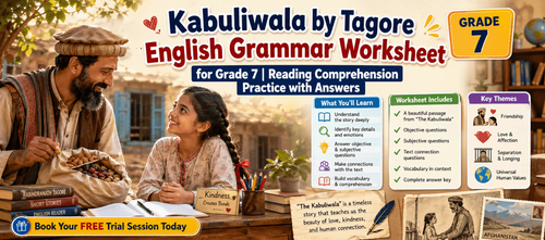 Kabuliwala by Tagore: Grade 7 Reading Worksheet PDF