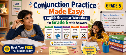 Grade 5 Conjunction Exercises With Answers Included