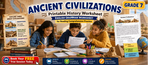Ancient Civilizations Printable History Worksheet – Grade 7