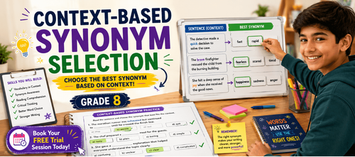 Context Clue Synonym Practice Worksheet for Grade 8