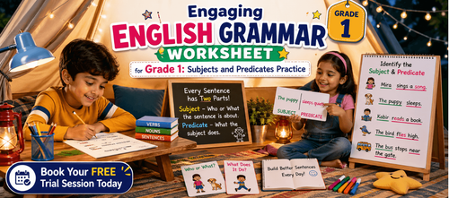 Subjects and Predicates Exercises for Grade 1 Kids