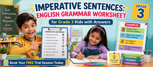 Imperative Sentence Practice with Examples for Kids Grade 3