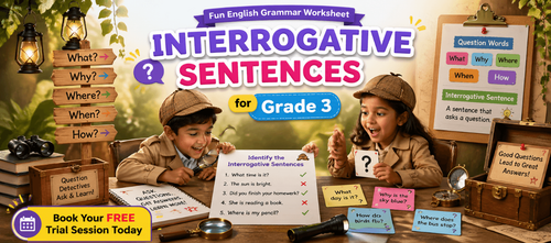 Interrogative Sentences Worksheet for Everyday Grade 3 English