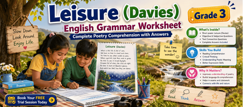 Leisure by Davies – Grade 3 Poetry Comprehension PDF