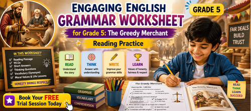 Grade 5 Reading Practice Worksheet on The Greedy Merchant