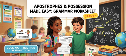 Apostrophes & Possession: English Grammar PDF for Grade 4
