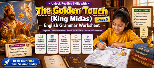 The Golden Touch (King Midas) Worksheet for Grade 5