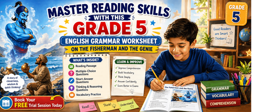 Grade 5 Fisherman and the Genie Reading Worksheet