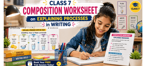 Class 7 Explaining Processes in Writing Worksheet: Free Printable PDF
