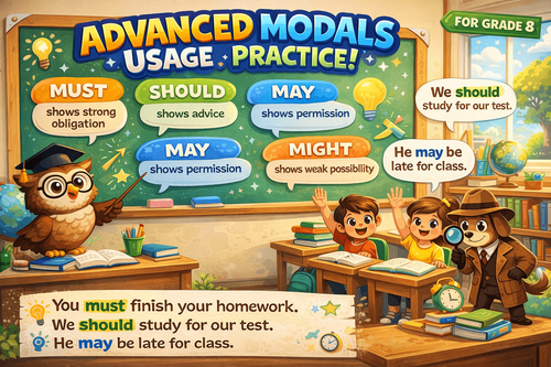 Advanced Modals Usage Practice Tasks for Grade 8 Learners