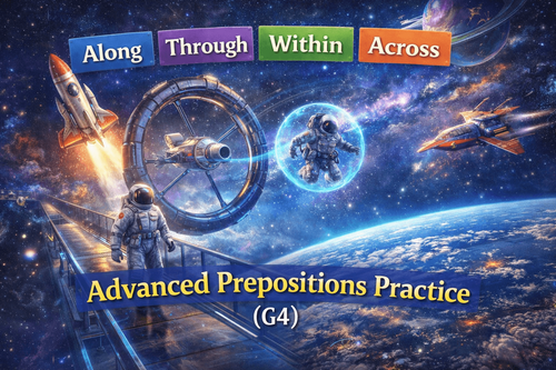 Advanced Prepositions Practice – Along, Through, Within, Across (G4)