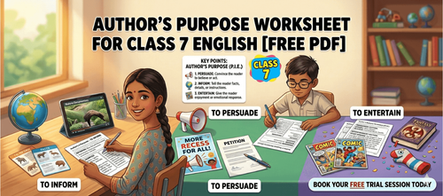 Author’s Purpose Worksheet for Class 7 English [Free PDF]