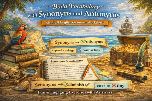 Boost Vocabulary Skills with Synonyms & Antonyms – Grade 8