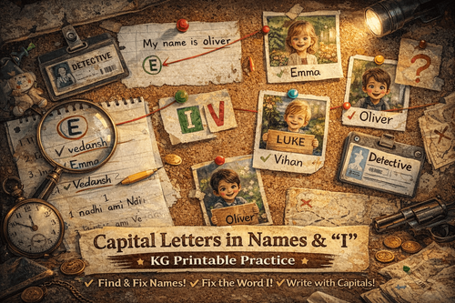 Capital Letters in Names & “I” – KG Printable Practice
