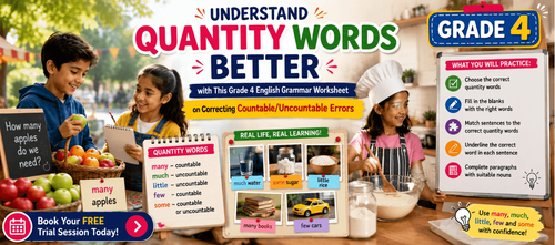 Class 4 Countable & Uncountable Nouns Worksheet