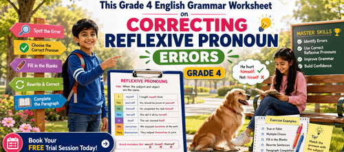 Class 4 Reflexive Pronouns Worksheet with Answers