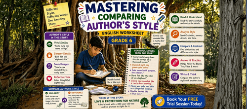 Class 6 Grammar Worksheet: Comparing Author Styles [Free Printable PDF]