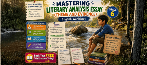 Class 6 Worksheet on Literary Analysis: Theme & Evidence [Free Printable]