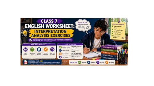 Class 7 English Worksheet: Interpretation Analysis Exercises