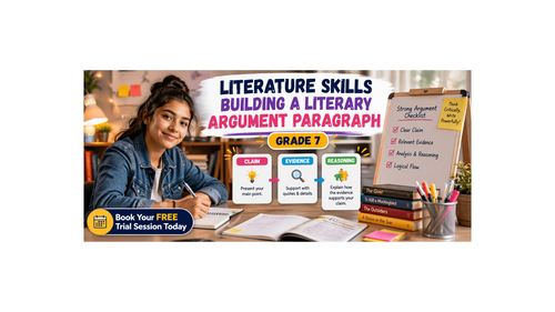 Class 7 English Worksheet: Literary Argument Paragraph PDF