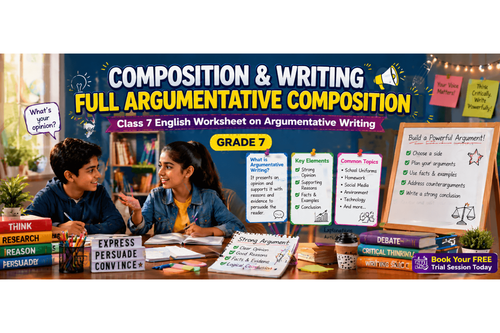 Class 7 English Worksheet on Argumentative Writing [Free PDF]
