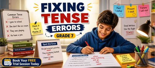 Class 7 Tense Error Correction Worksheet [With Answers]