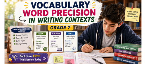 Class 7 Word Precision in Writing Contexts – Practice Worksheet