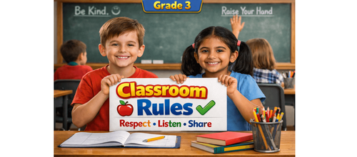Classroom Rules Worksheet for Grade 3 Reading Practice [Free PDF]