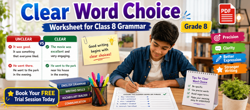 Clear Word Choice Worksheet for Class 8 Grammar [PDF]