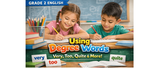 Degree Words Worksheet for Grade 2 Practice & Exercises