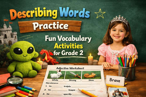 Describing Words Practice Tasks for Grade 2 Vocabulary Building