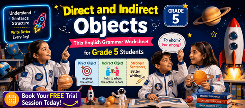 Direct and Indirect Objects Grammar Practice Grade 5 PDF