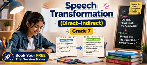 Direct to Indirect Speech Transformation: Printable Worksheet for Class 7 [PDF]
