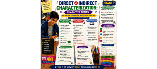 Direct vs Indirect Character Traits: Grammar Practice for Class 7