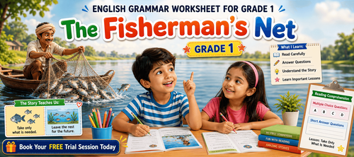 Easy English Reading Passage on The Fisherman’s Net for Kids