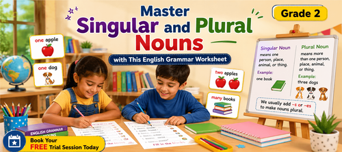 Easy Singular-Plural Nouns Practice Worksheet for Grade 2