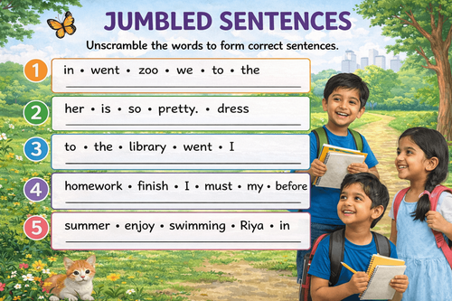 Practice Jumbled Sentences for Class 4 to Strengthen Grammar Skills