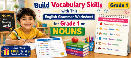 English Grammar Naming Words Activities for Class 1