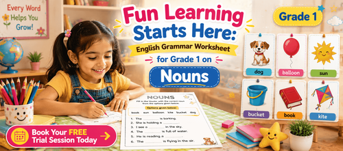 English Grammar Noun Worksheet for Kids – Grade 1