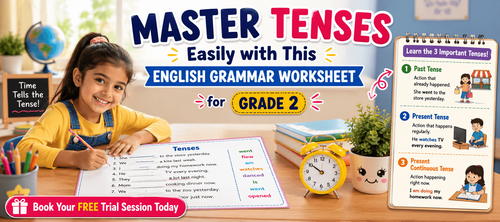 English Grammar Verb Tense Exercises for Grade 2 Students
